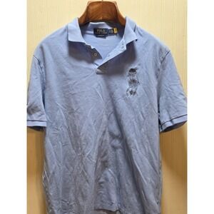 Polo Ralph Lauren Polo Shirt Mens XL Blue Big Pony Classic Fit Cotton Pique